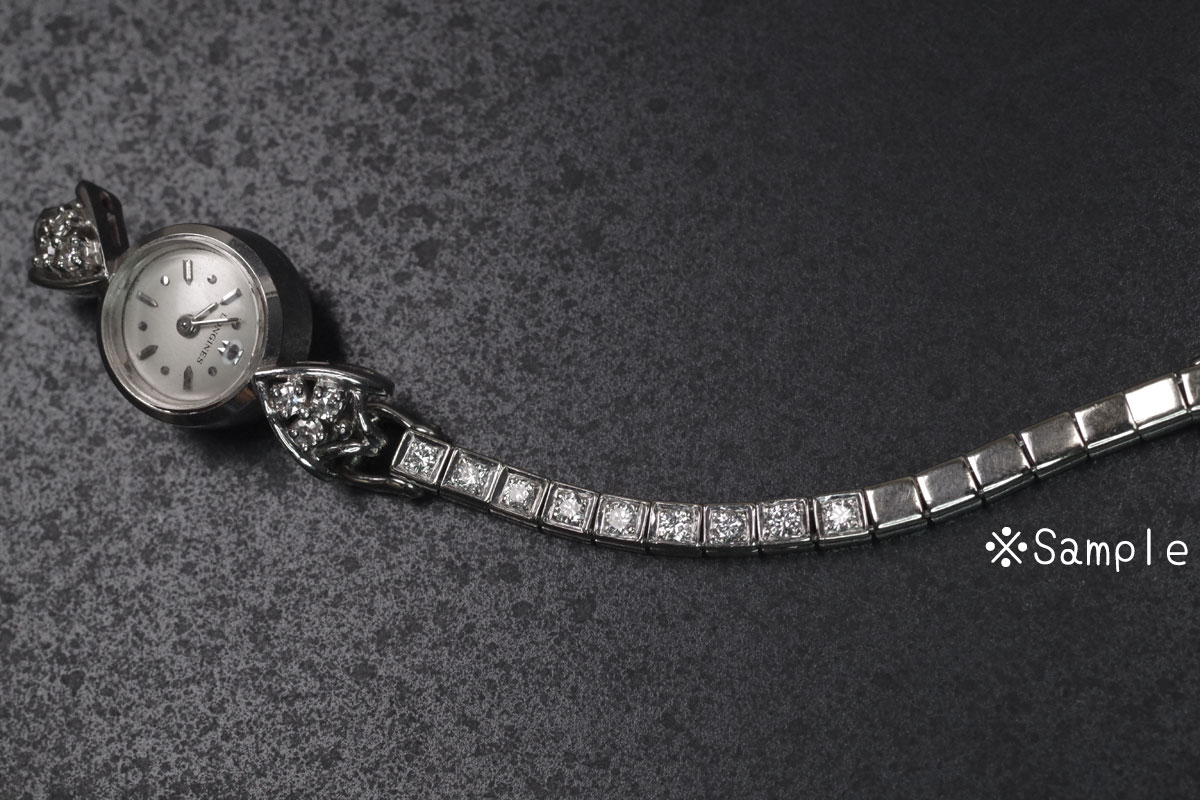 ダイヤモンドウォッチ バックワインド　ロンジン