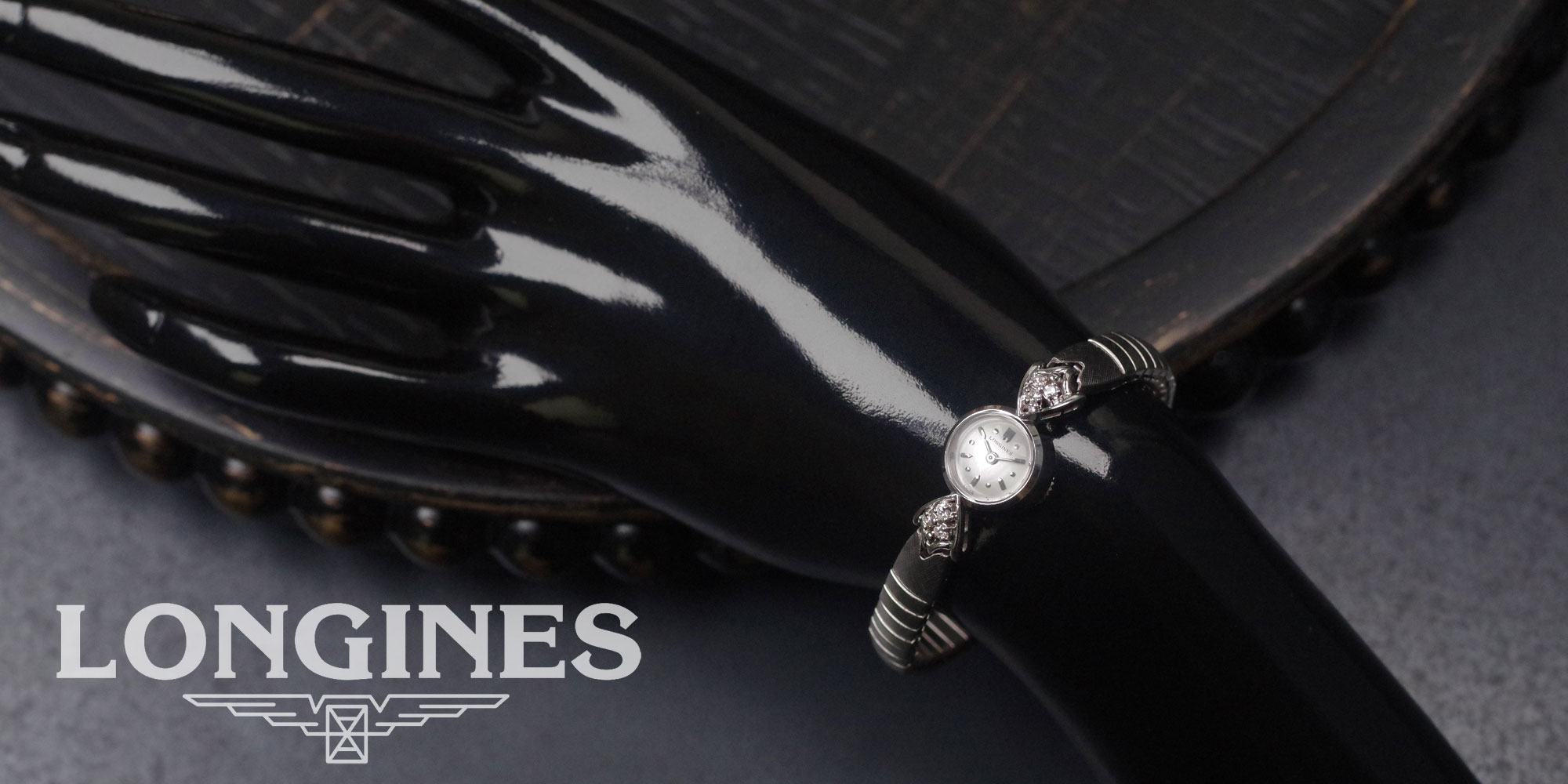 ダイヤモンドウォッチ バックワインド　ロンジン